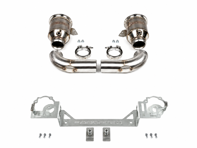 Convertisseurs catalytiques sport Fabspeed avec adaptateur de silencieux. Porsche 992 Twin Turbo / Twin Turbo S (2021+) - 992254400G, 992254400J, 992254450G, 992254450J - FS.POR.992T.SCGT2C